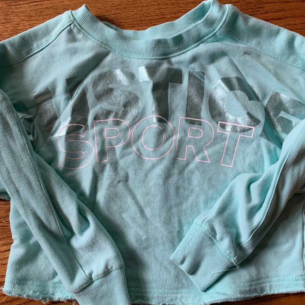Justice Sweatshirt - Light Green - Size 10